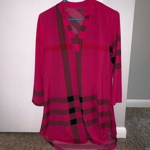 Pink and black tunic